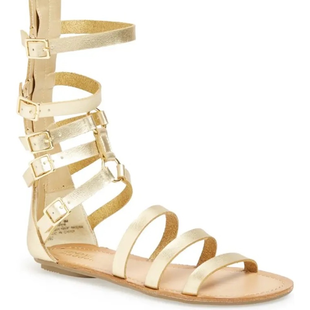 Kendall & Kylie Madden Girl Gold Gladiator Sandals